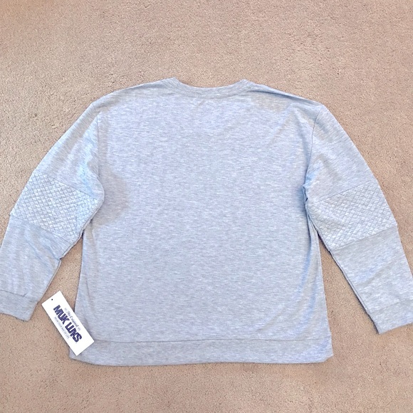 Muk Luks Long Sleeve Comfort Tee NEW Womens Size XL Extra Large Grey Relaxed Fit - Picture 3 of 9